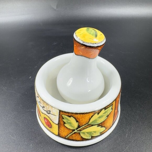 JOIE MSC International Garlic Mortar and Pestle Ceramic Grinder Herbs Spices - Picture 11 of 12